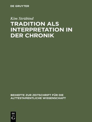 cover image of Tradition als Interpretation in der Chronik
